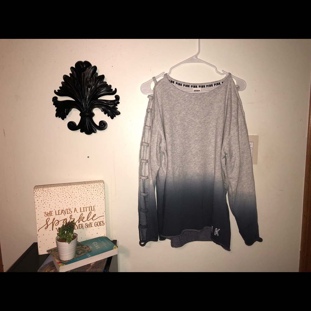 Pink Ladder Sleeve Crewneck NWOT